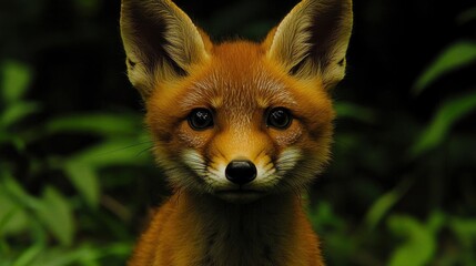 Obraz premium Red Fox Kit: Wildlife Portrait