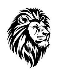 Fototapeta premium Artistic Lion Face Symbol for Luxury Branding 
