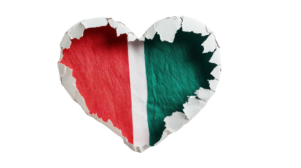 flag of Italy on white background