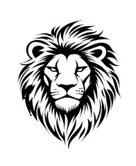 Fototapeta premium Abstract Lion Head Silhouette for Graphic Design