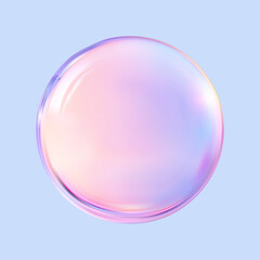 Obraz premium Realistic glossy glass ball.Abstract 3D light bubble with glare.Geometric abstract shape.