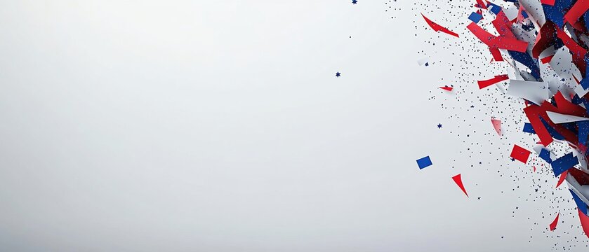 Red, white, & blue confetti burst