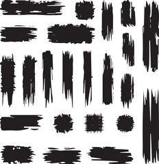black brush strock set 