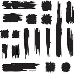 black brush strock set 