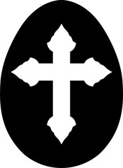 Easter egg icon isolated on transparent background