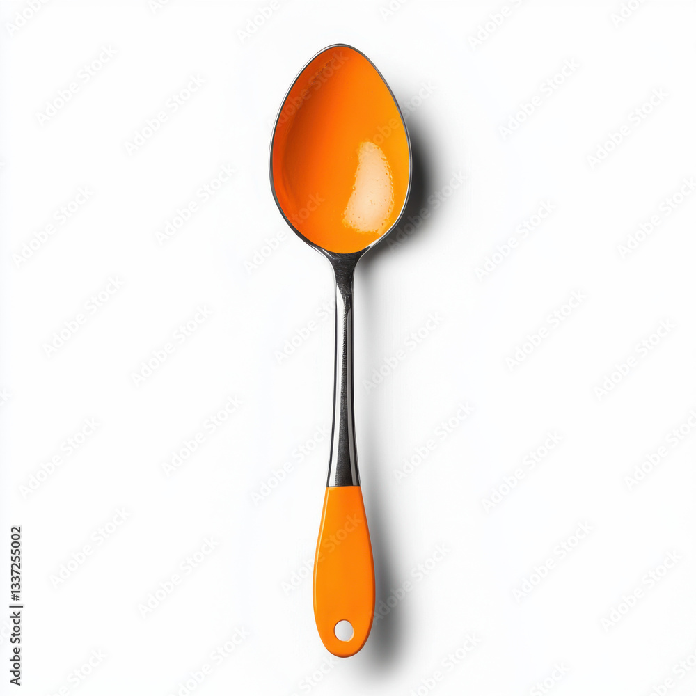 Poster elegant soup ladle on a rustic wooden table with ample copy space for text or branding elements high