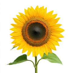 Obraz premium Lush sunflower field captured in realistic photography style showcasing bright yellow blooms against a clear blue sky ideal for landscape lovers and those seeking inspiration in nature's beauty