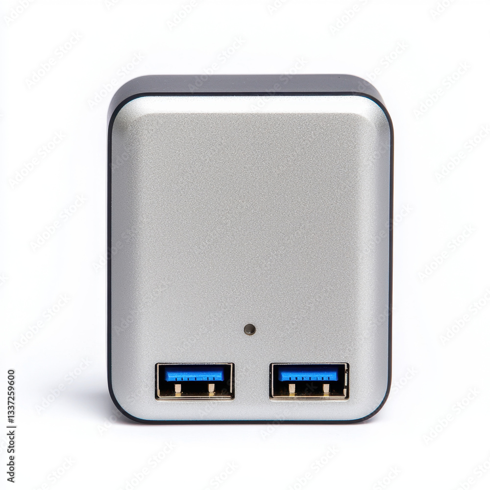 Aufkleber high-quality realistic photography of a usb to usb converter showcasing practical design and modern 