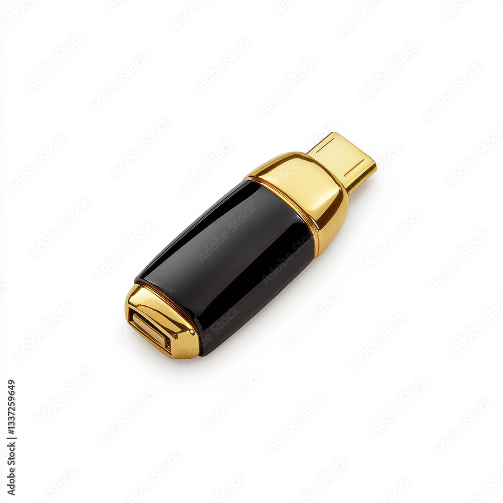 Poster sleek usb stick showcased on a simple background illustrating its functionality as a portable data s
