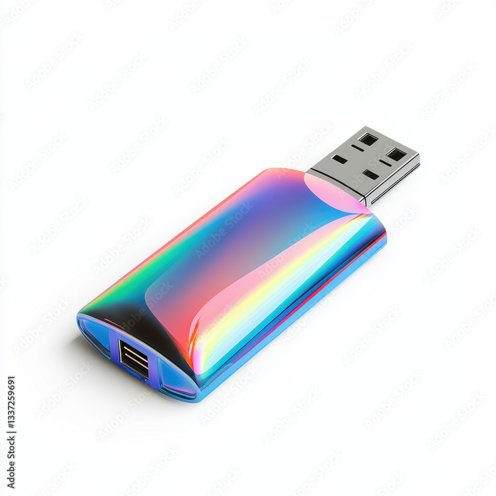 Poster modern usb device displayed on a clean background highlighting its essential role in data transfer a