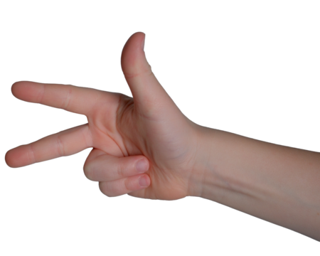 Hand gesture expressing peace and harmony in a simple manner