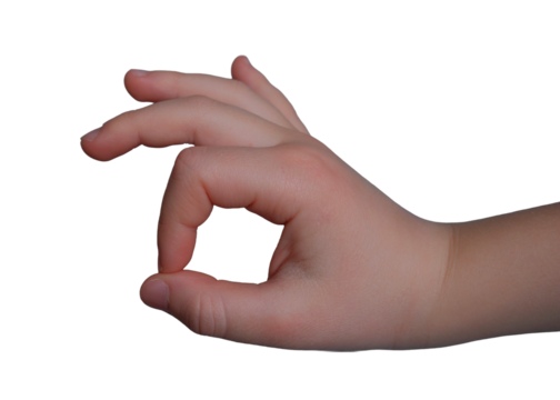 Crafting a perfect gesture with a hand in a creative moment