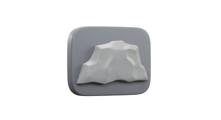 Abstract 3D Rock Icon