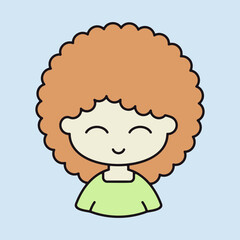 Avatar young sexy woman with african hairstyle