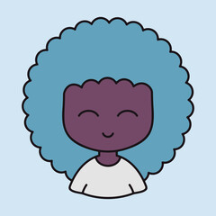 Avatar young sexy woman with african hairstyle