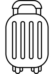 Travel Luggage Line Art Icon Isolated