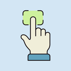 Fingerprint scanning icon. Biometrics concept