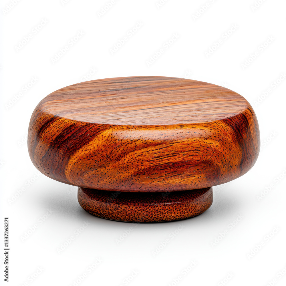 Aufkleber unique realistic photography of a wooden knob displayed on a clean background offering ample copy sp