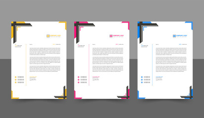 Modern Creative Eye catchy Letterhead Design Template