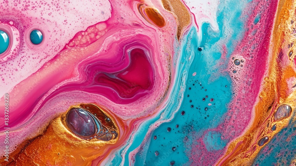 Poster this background is handcrafted with colored ink, creating an elegant abstract texture suitable for c