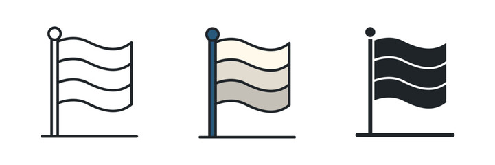 Flag icon symbol vector illustration isolated on white background