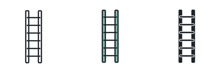 Ladder icon symbol vector illustration isolated on white background