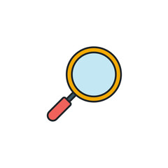 Magnifying Glass icon symbol vector illustration isolated on white background