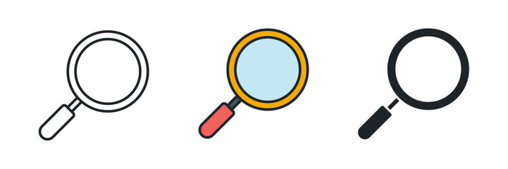 Magnifying Glass icon symbol vector illustration isolated on white background