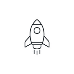 Rocket icon symbol vector illustration isolated on white background