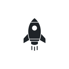 Rocket icon symbol vector illustration isolated on white background