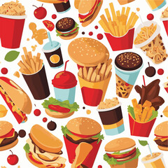 fastfood, fast, snack, meal, food, lunch, burger, dinner, background, delicious, meat, american, menu, unhealthy, restaurant, isolated, cheeseburger, junk, set, hamburger, fat, sandwich, tasty, eat, c