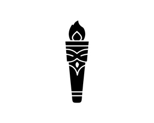 creative details Bamboo Torch Icon vector illustration