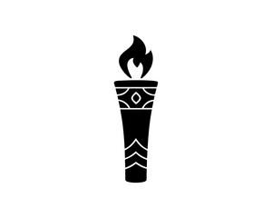 creative details Bamboo Torch Icon vector illustration