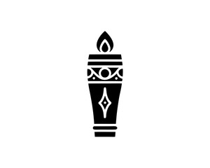 creative details Bamboo Torch Icon vector illustration