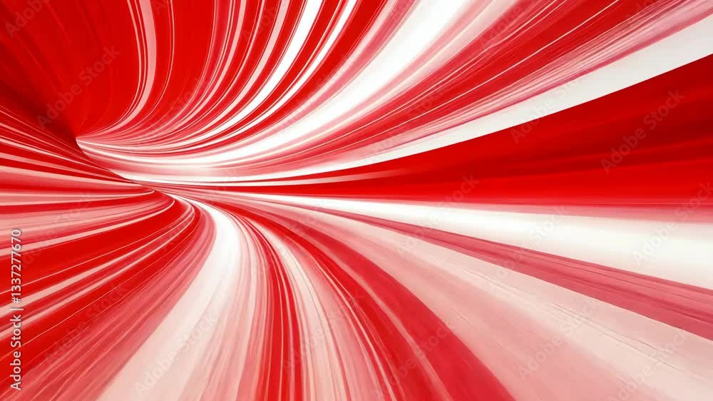 Poster dynamic abstract vdo featuring swirling red and white lines creating sense of motion and energy, res