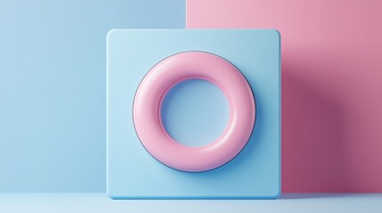 Minimalist floating icon design studio space graphic art clean aesthetic