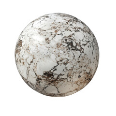 Round marble sphere with intricate patterns isolated on Transparent background, Round Marble Sphere isolated on