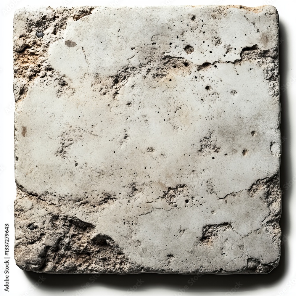 Poster the tile in question is square in shape and features a weathered texture, with a combination of ligh