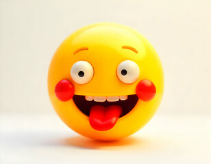 Fototapeta premium Colorful 3D Emoji Faces Displaying Various Emotions on Blue Background – Fun and Expressive Icons Collection emoticon smile icons 