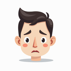 Fototapeta premium Concerned young man expressing sadness on plain background, emotional concept