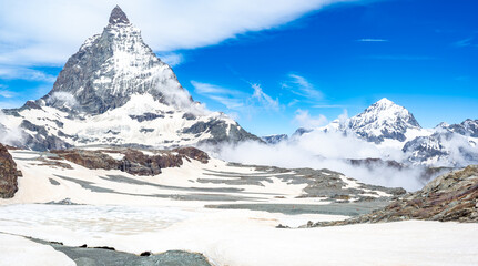 View of Matterhorn peak from Trokener Steg, Switzerland