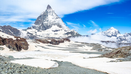 View of Matterhorn peak from Trokener Steg, Switzerland