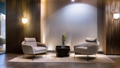 부드러운 조명이 감도는 VIP 럭셔리 컨설팅 룸