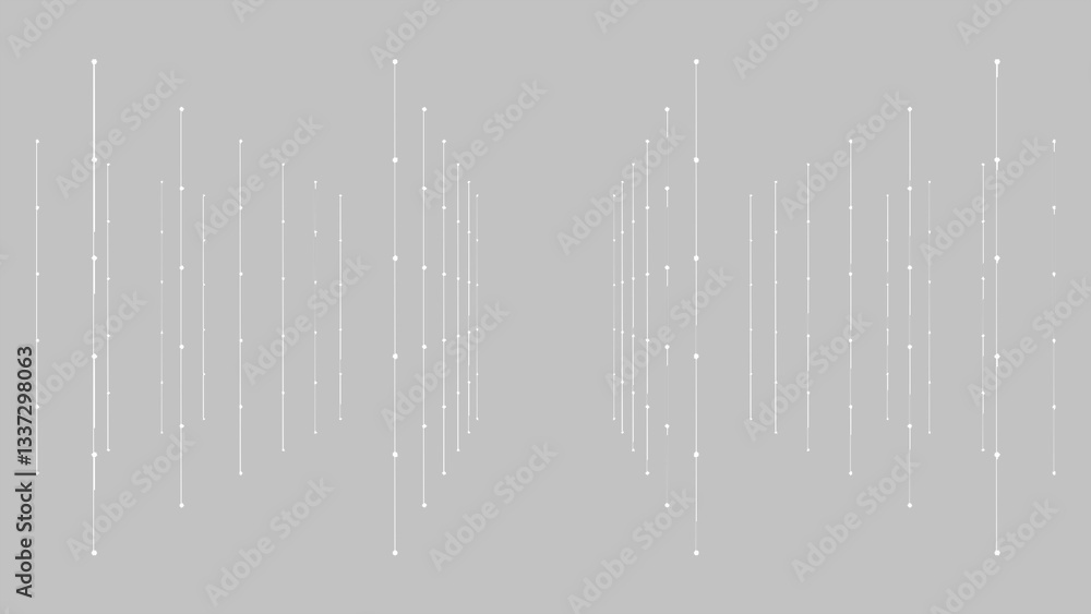 Poster abstract geometric lines and dots pattern on black background