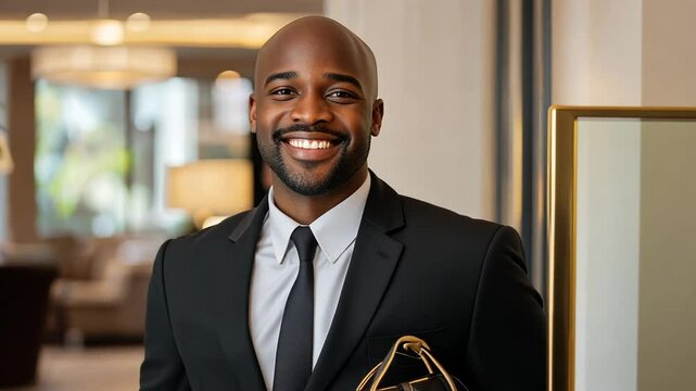 Luxurious Hotel Experience with Welcoming Bellboy Service