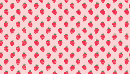 strawberry - seamless vector pattern