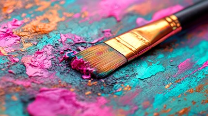Obraz premium The gentle touch of a painter's brush brings an abstract watercolor creation to vivid life