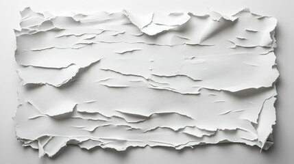 White handmade paper serves as the base for this background, which boasts a distinctive texture and rough organic edges
