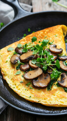 Delicious keto omelette with mushrooms and spinach for healthy breakfast ideas