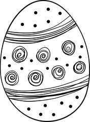 Easter Egg Line Doodle